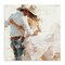 Stupell Industries Cowgirl Romance Couple Canvas, design by Tina LeCour